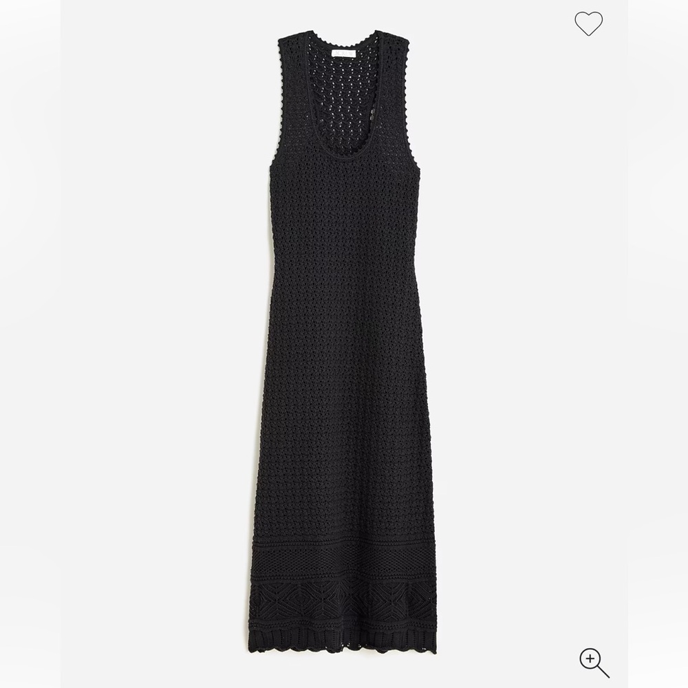 J. Crew Women’s Limited Edition Black Crochet Midi Dress XL - Picture 3 of 7